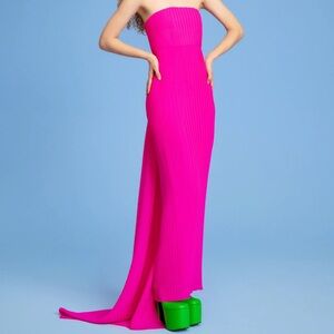 Elegant Pink Strapless Dress